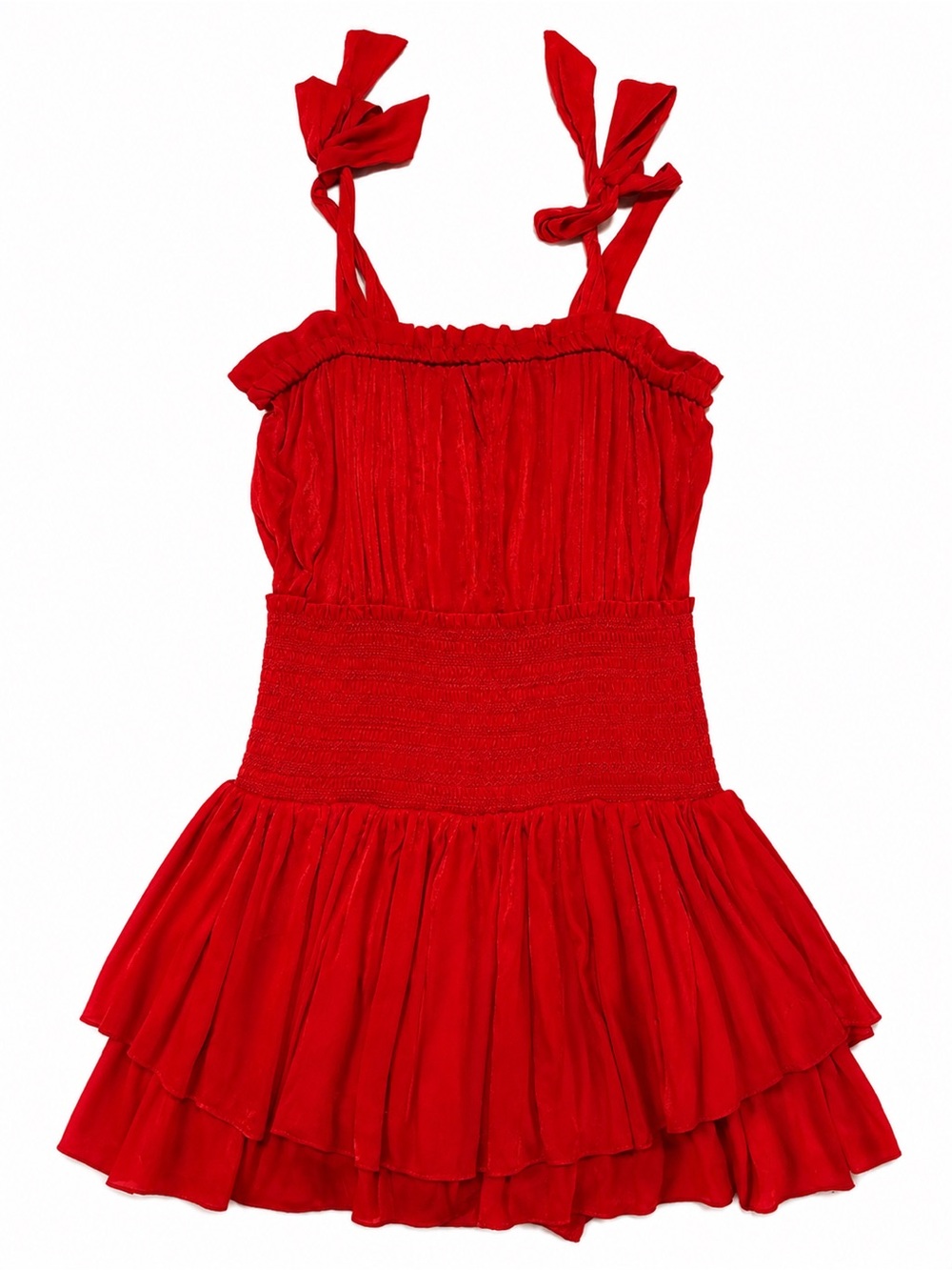 Chelsea & Violet Red Mini Dress Romper with Built-In Shorts Size L ❤️